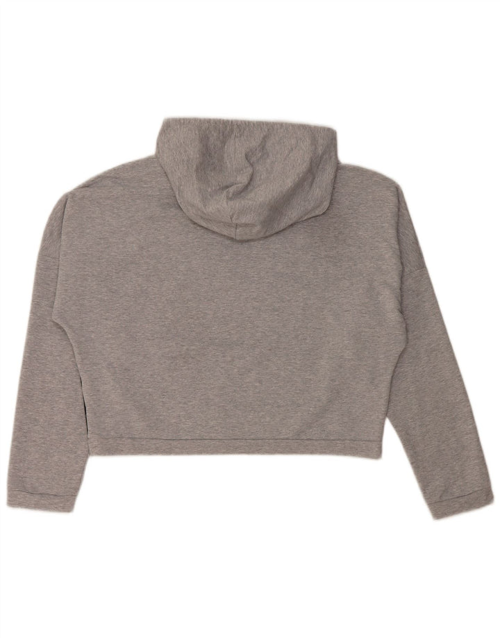 PUMA Jersey con capucha corta extragrande para mujer Reino Unido 12 Bloque de color gris medio