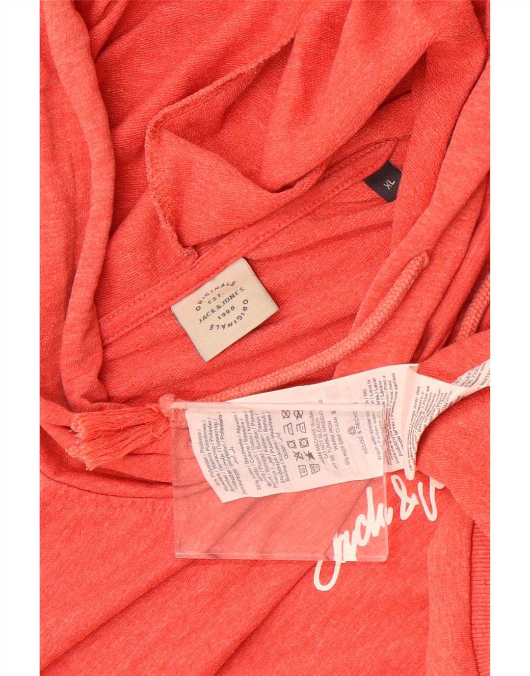 Jack & Jones Hombre Sudadera con Capucha Jumper XL Rojo Poliéster