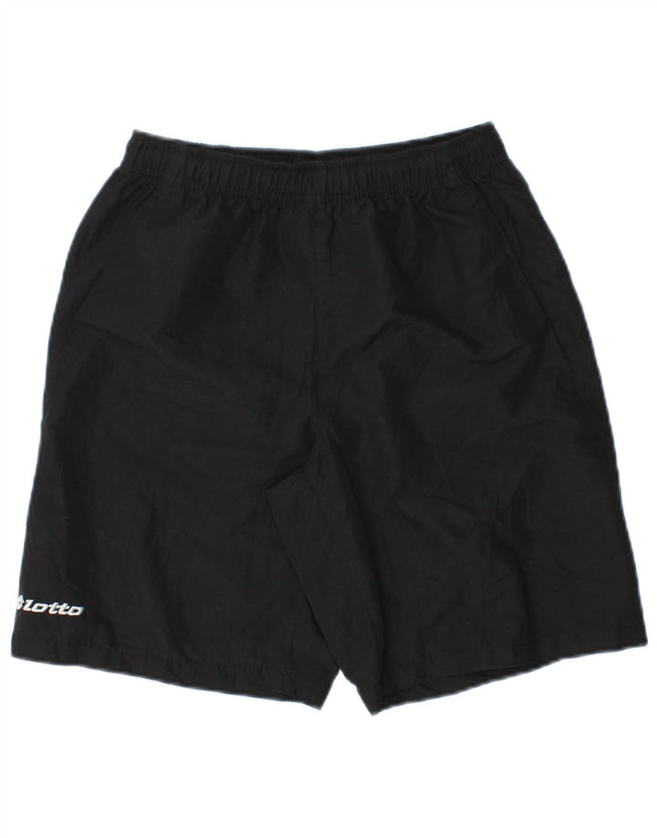 Lotto - Pantalones cortos deportivos para hombre, talla pequeña, color negro