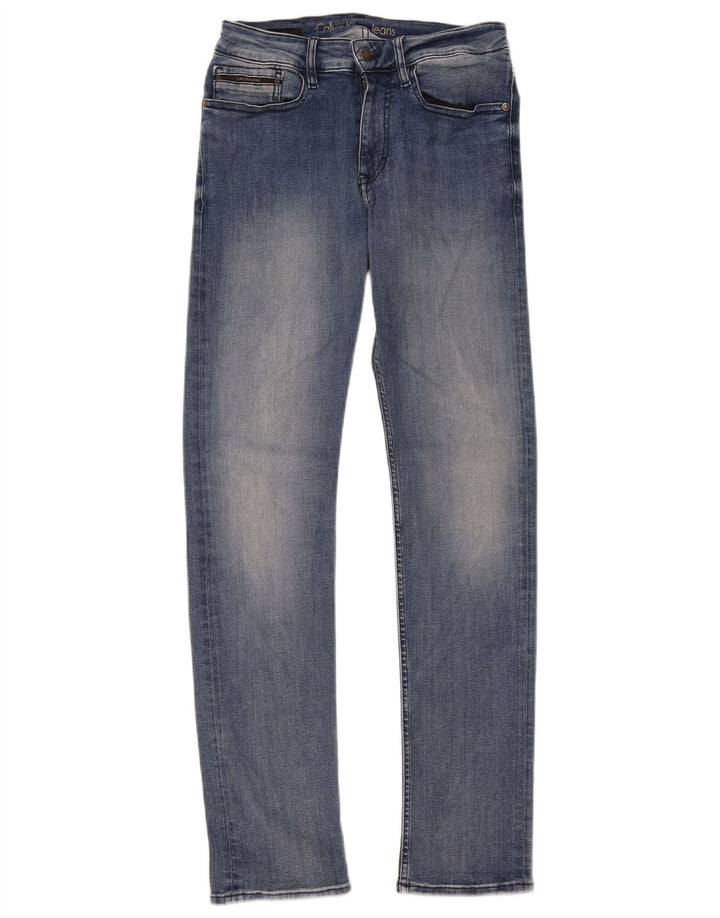 Vaqueros ajustados para mujer Calvin Klein W29 L32 Algodón azul