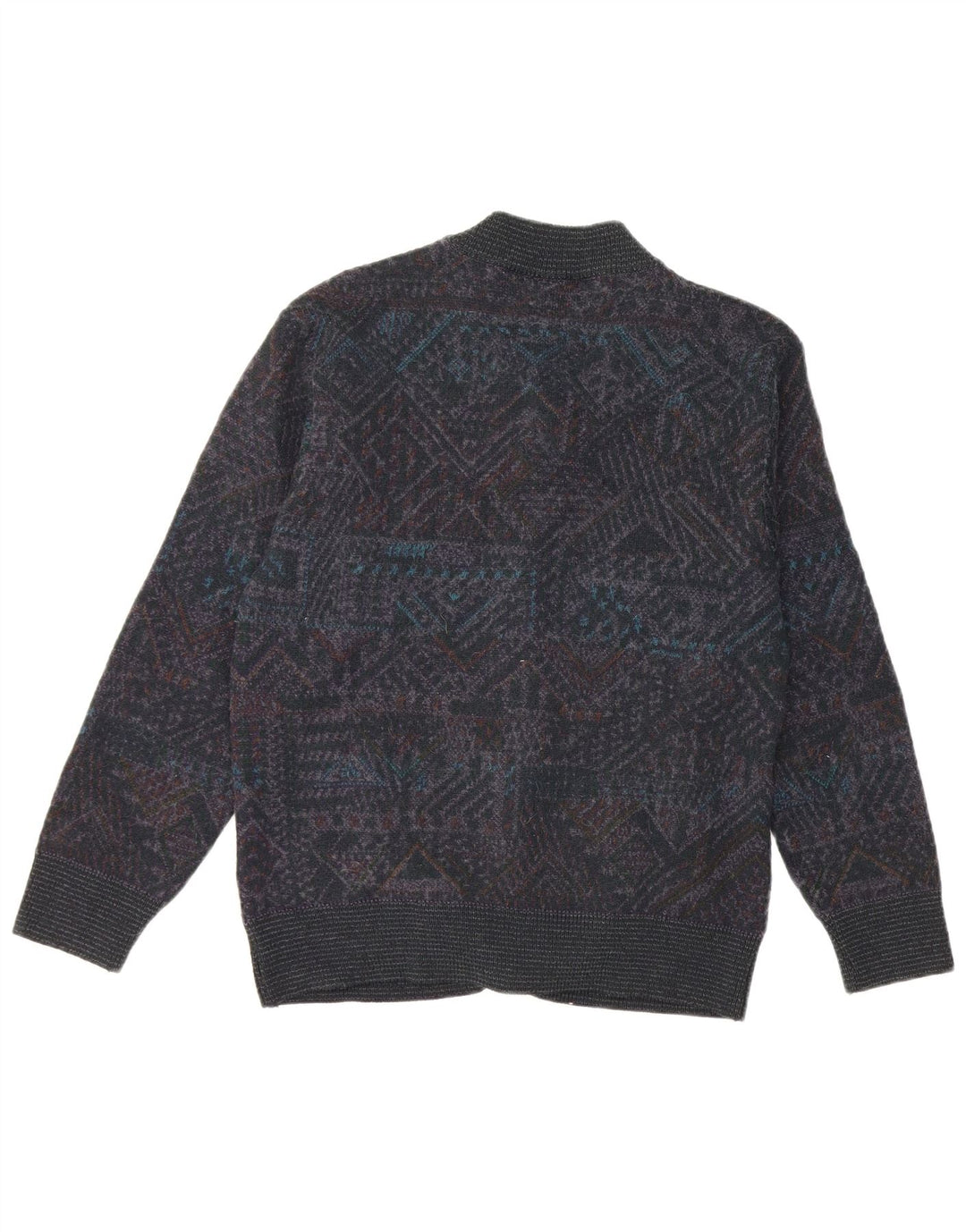Maglificio Cárdigan para Hombre Suéter Pequeño Gris Geométrico Acrílico