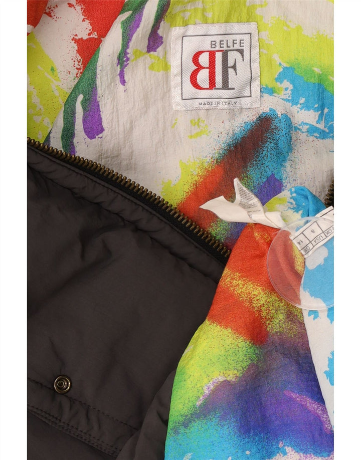 Belfe Chaqueta Acolchada Extragrande Con Gráfico Para Mujer UK 44 Gris Medio Colorblock