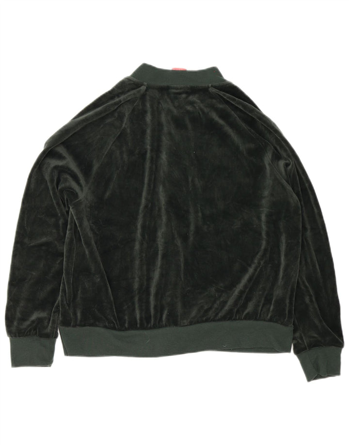 Nike Chaqueta de chándal de terciopelo para mujer UK 40 Poliéster verde medio