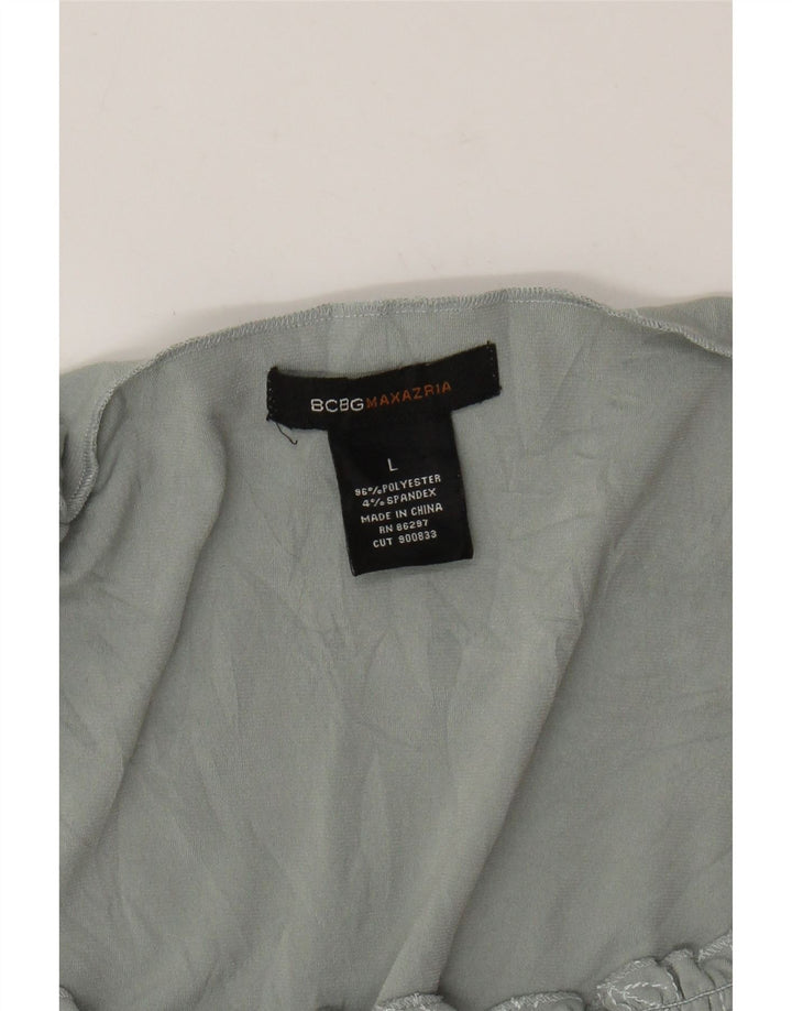 BCBGMAXAZRIA Top tipo túnica para mujer UK 40 Poliéster floral verde grande