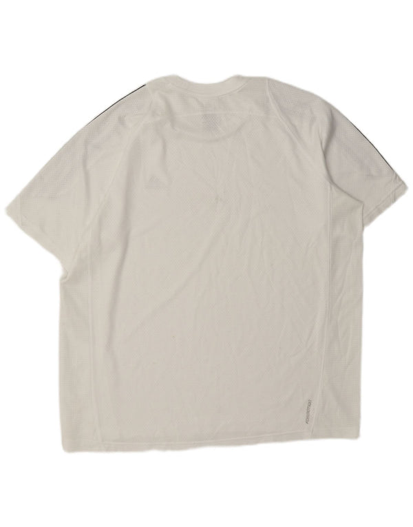 Adidas Mens Climacool Camiseta Top Grande Poliéster Blanco