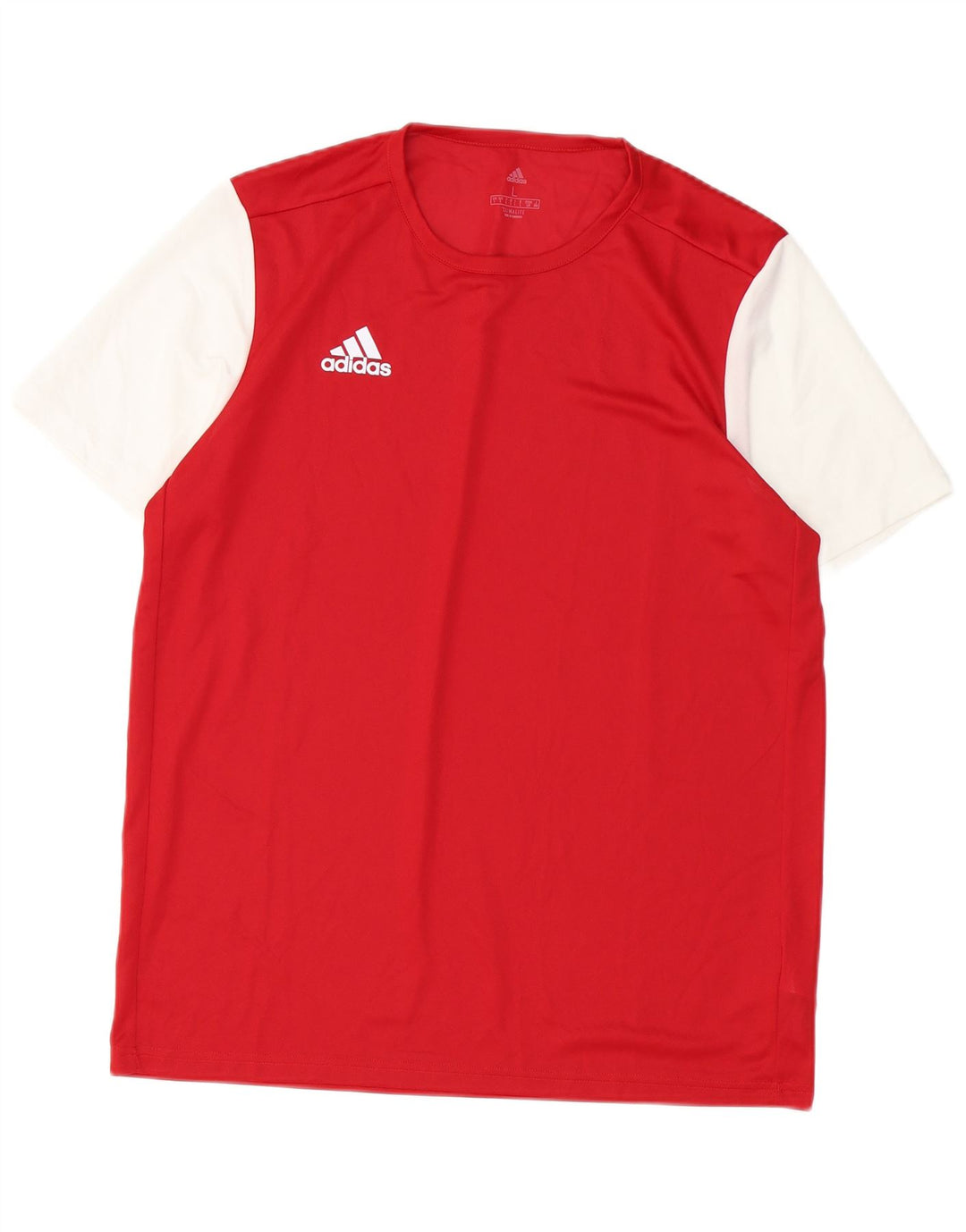 Adidas Hombre Climalite Camiseta Top Grande Rojo Colorblock Poliéster