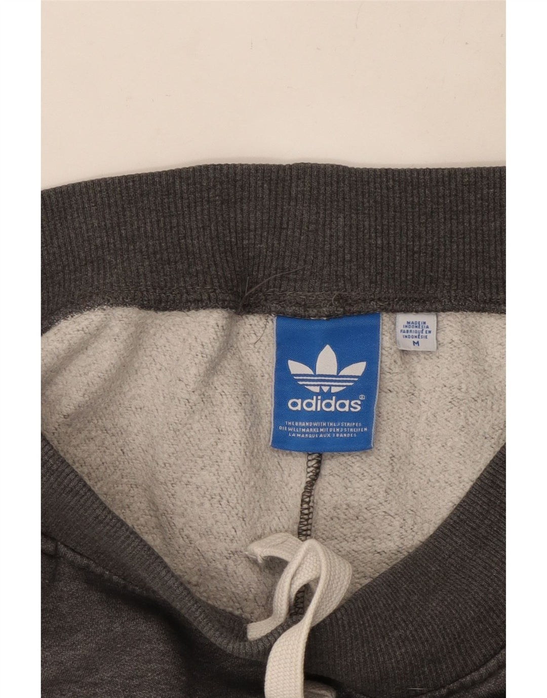 ADIDAS Hombre Graphic Chándal Pantalones Joggers Algodón Gris Medio