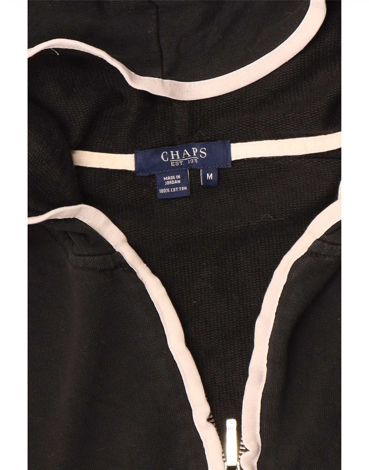 Chaps Sudadera con capucha y cremallera para mujer UK 14 Medium Black