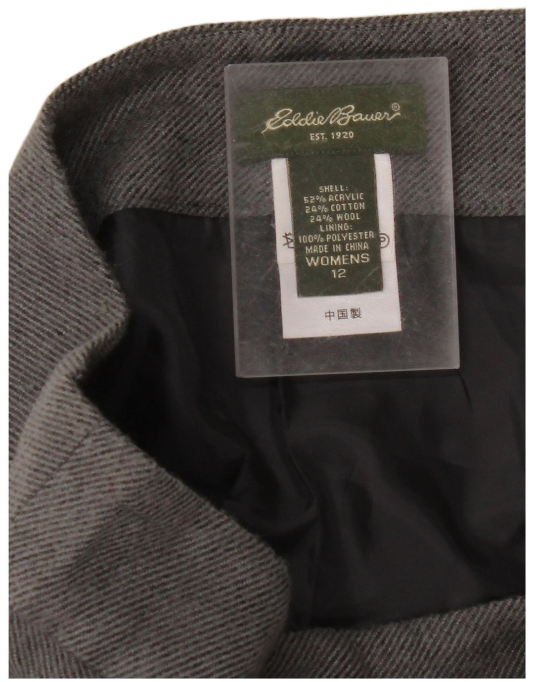 EDDIE BAUER Falda acampanada para mujer US 12 Grande W32 Acrílico gris