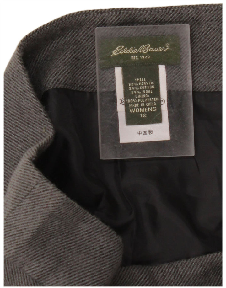 EDDIE BAUER Falda acampanada para mujer US 12 Grande W32 Acrílico gris