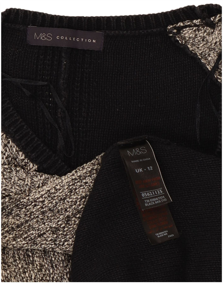 Marks & Spencer - Jersey para mujer con cuello barco, talla 40, talla M, color negro