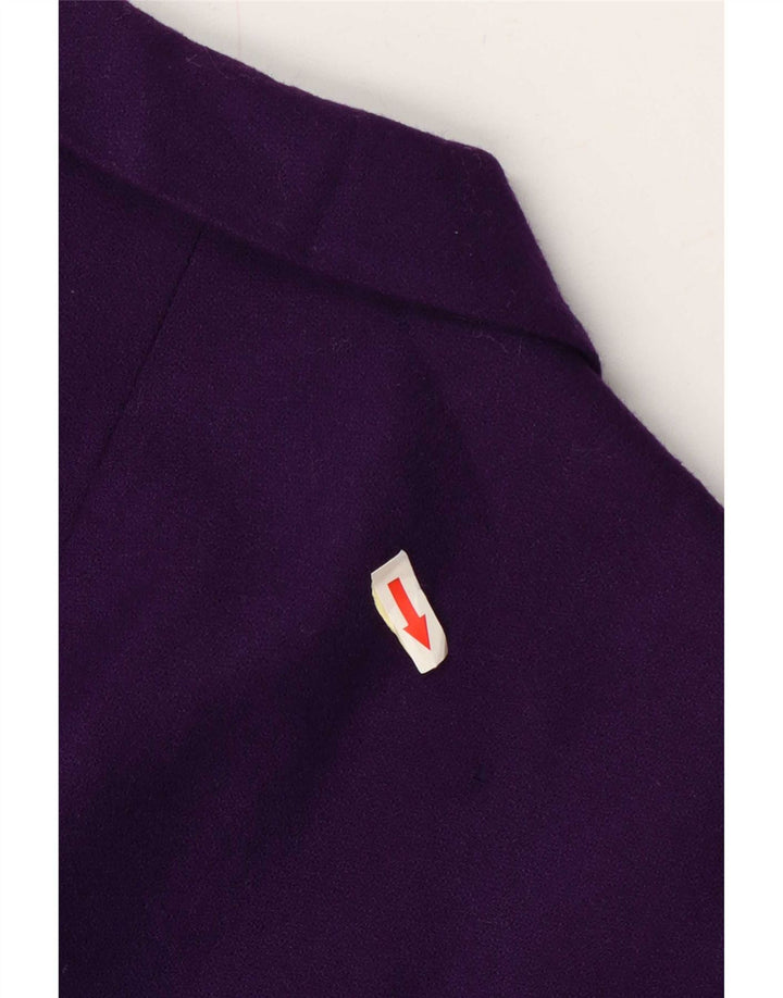Pendleton Chaqueta tipo blazer con 1 botón para mujer, talla 44, lana virgen, color morado medio