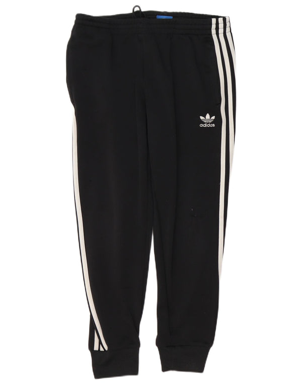 ADIDAS Pantalones de chándal para mujer Joggers UK 12 Mediano Negro Poliéster