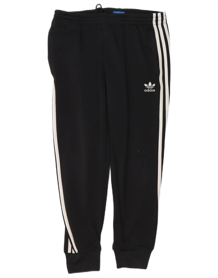 ADIDAS Pantalones de chándal para mujer Joggers UK 12 Mediano Negro Poliéster