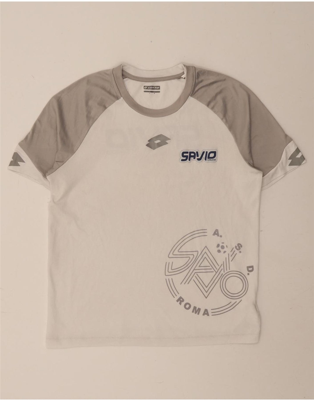 LOTTO Hombre Camiseta Gráfica Top Medium Blanco Colorblock Poliéster