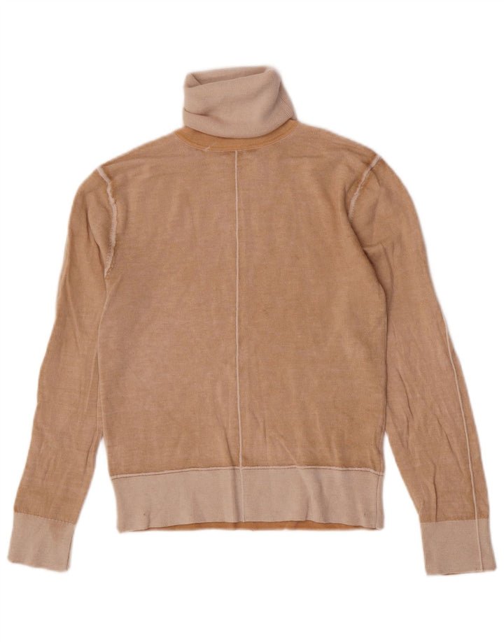 Zara - Jersey con cuello vuelto para mujer, talla 40, lana beige mediana