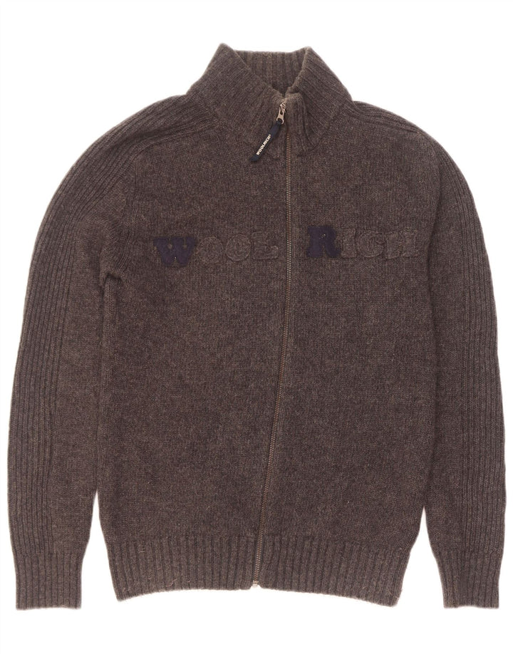 Woolrich Suéter Cárdigan Gráfico Para Hombre Gris Grande
