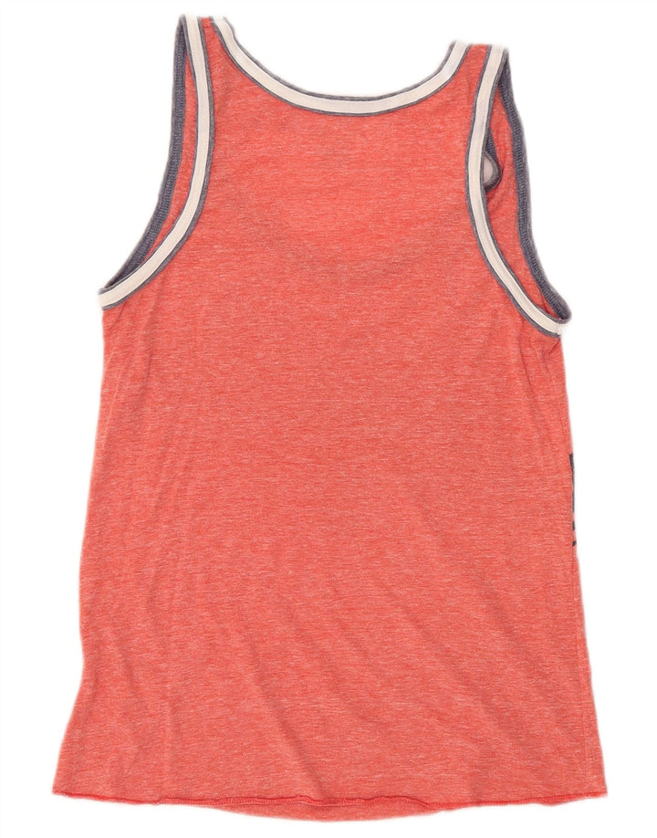MERCANCÍA GENUINA Camiseta sin mangas estampada para mujer UK 40 Medium Red