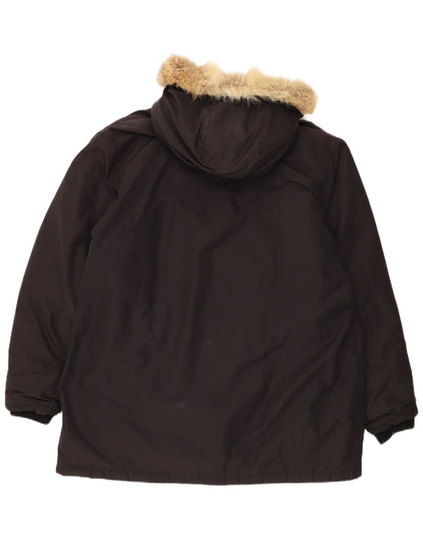 Woolrich Abrigo acolchado con capucha para hombre UK 42 XL Negro