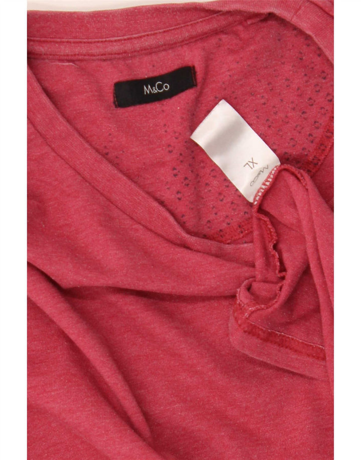 M&Co Hombre Camiseta Top XL Rojo Algodón