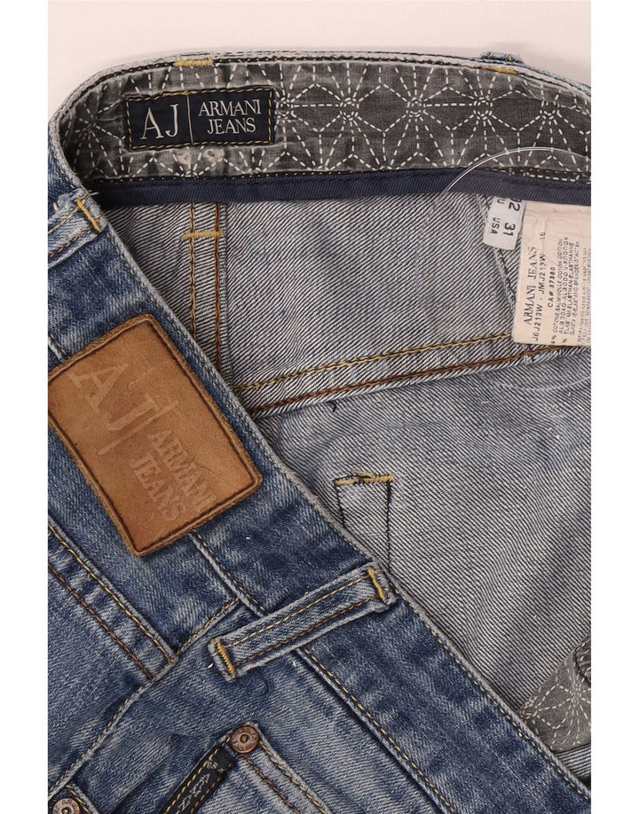 Jeans Armani Mujer Rectos W32 L30 Algodón Azul