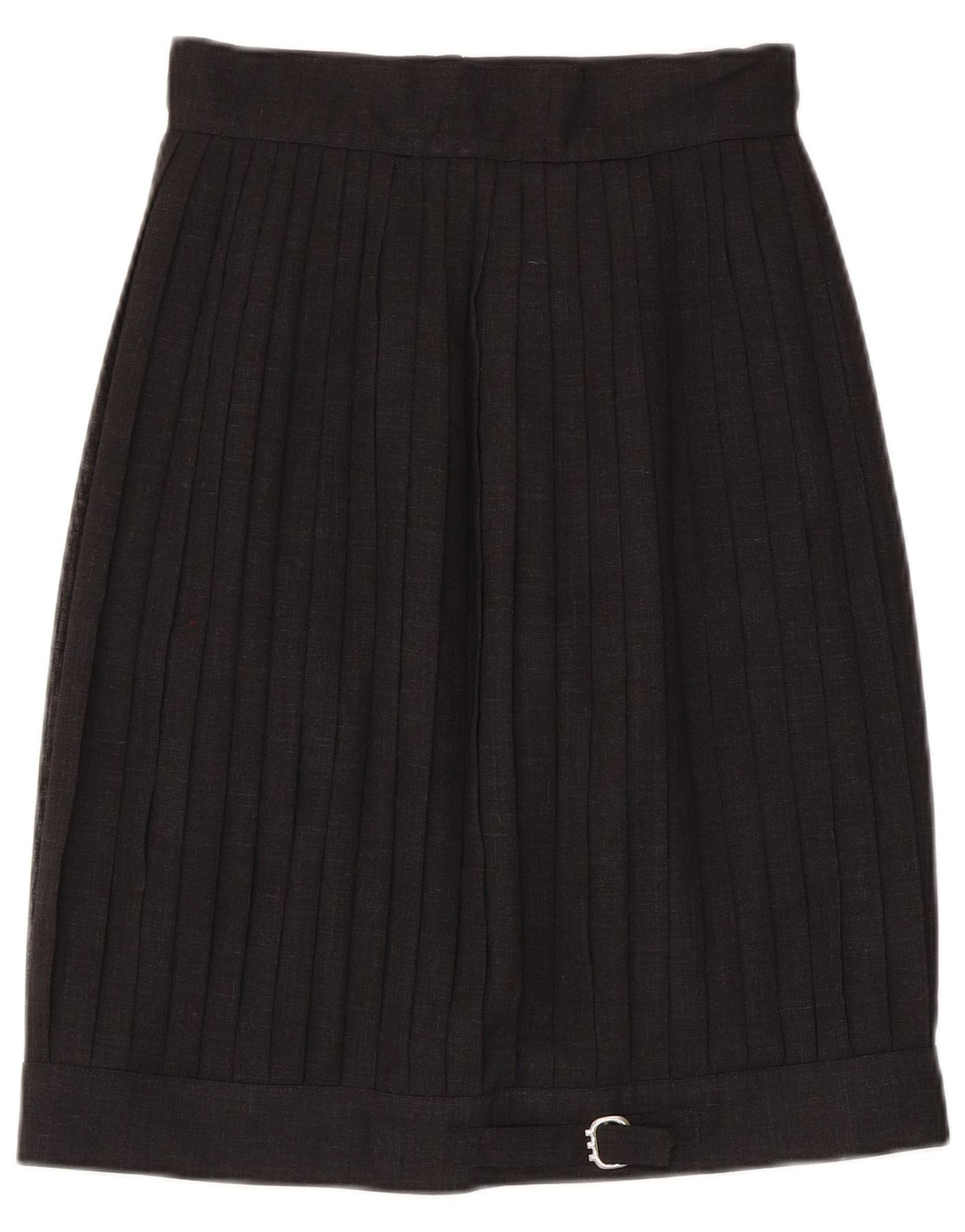 Falda plisada vintage para mujer IT 42 Mediana W26 Negro