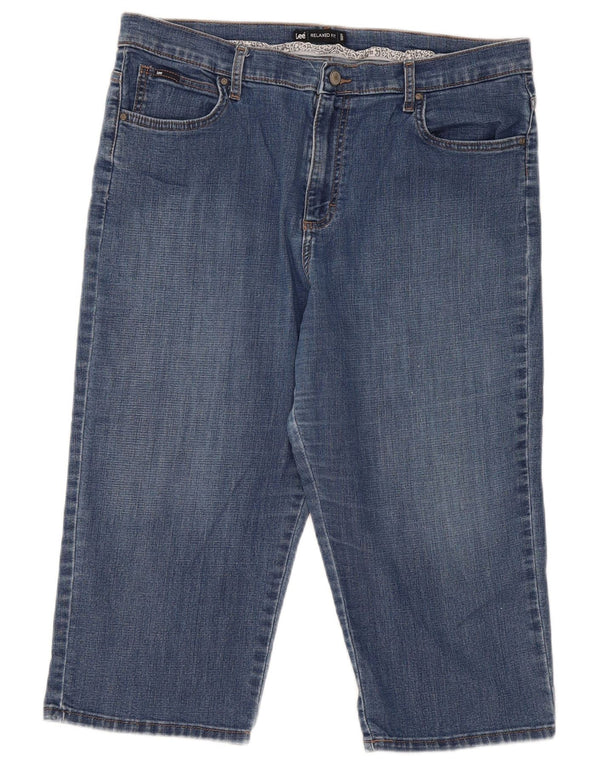 Vaqueros Capri De Corte Relajado Y Talle Alto Para Mujer Lee W36 L20 Azul