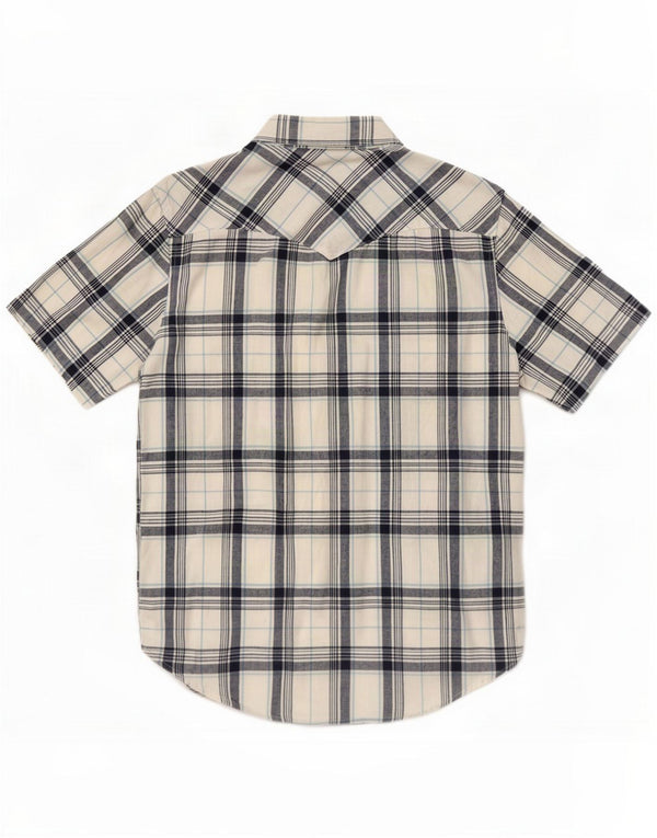 Camisa ajustada de manga corta para hombre Levi's Algodón a cuadros azul pequeño
