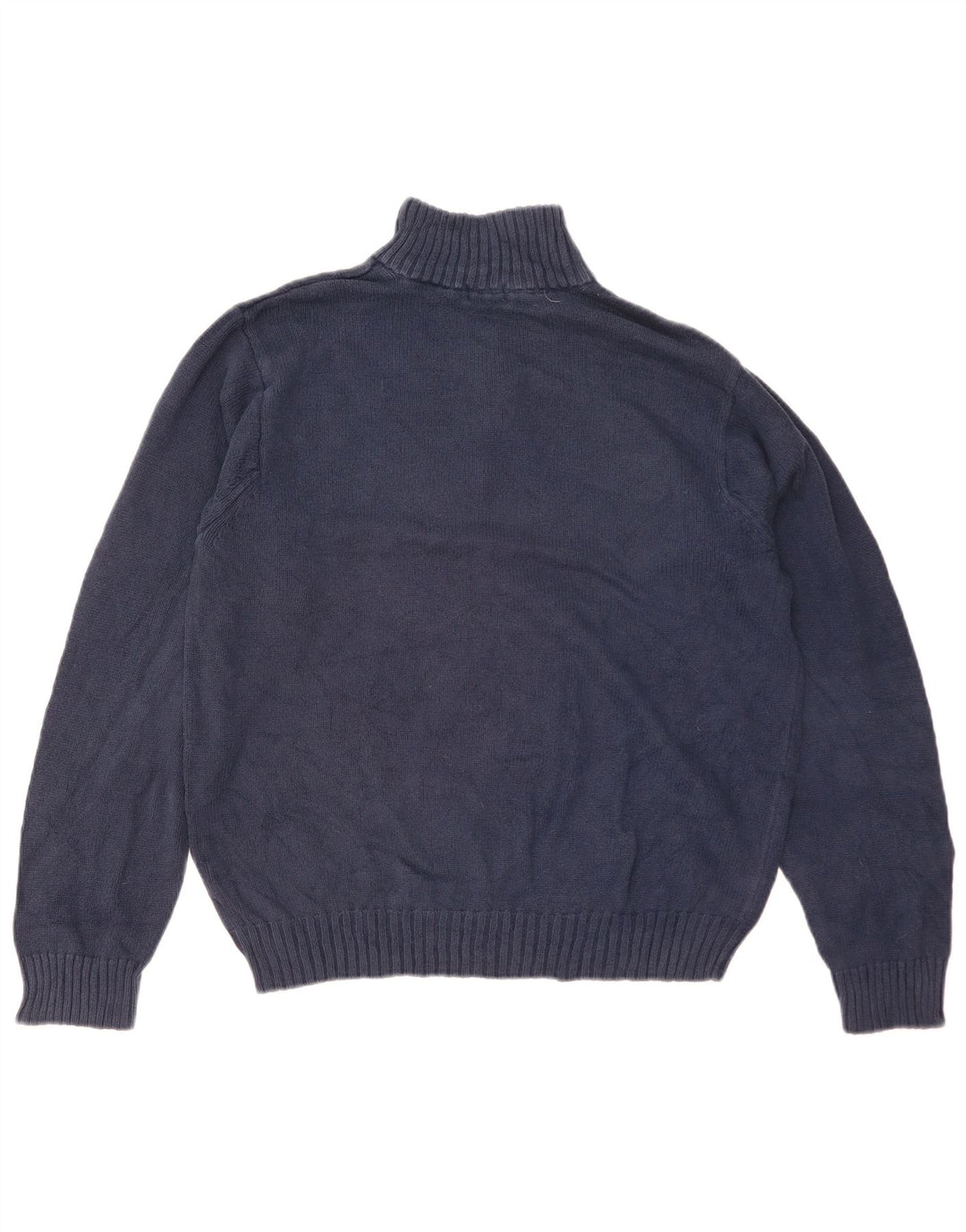 Izod Hombre Jersey Con Cremallera Y Cuello Jersey De Algodón Azul Marino Medio