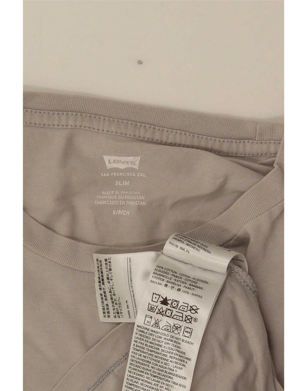 Levi's Hombre Slim Fit Camiseta Top Pequeño Algodón Gris