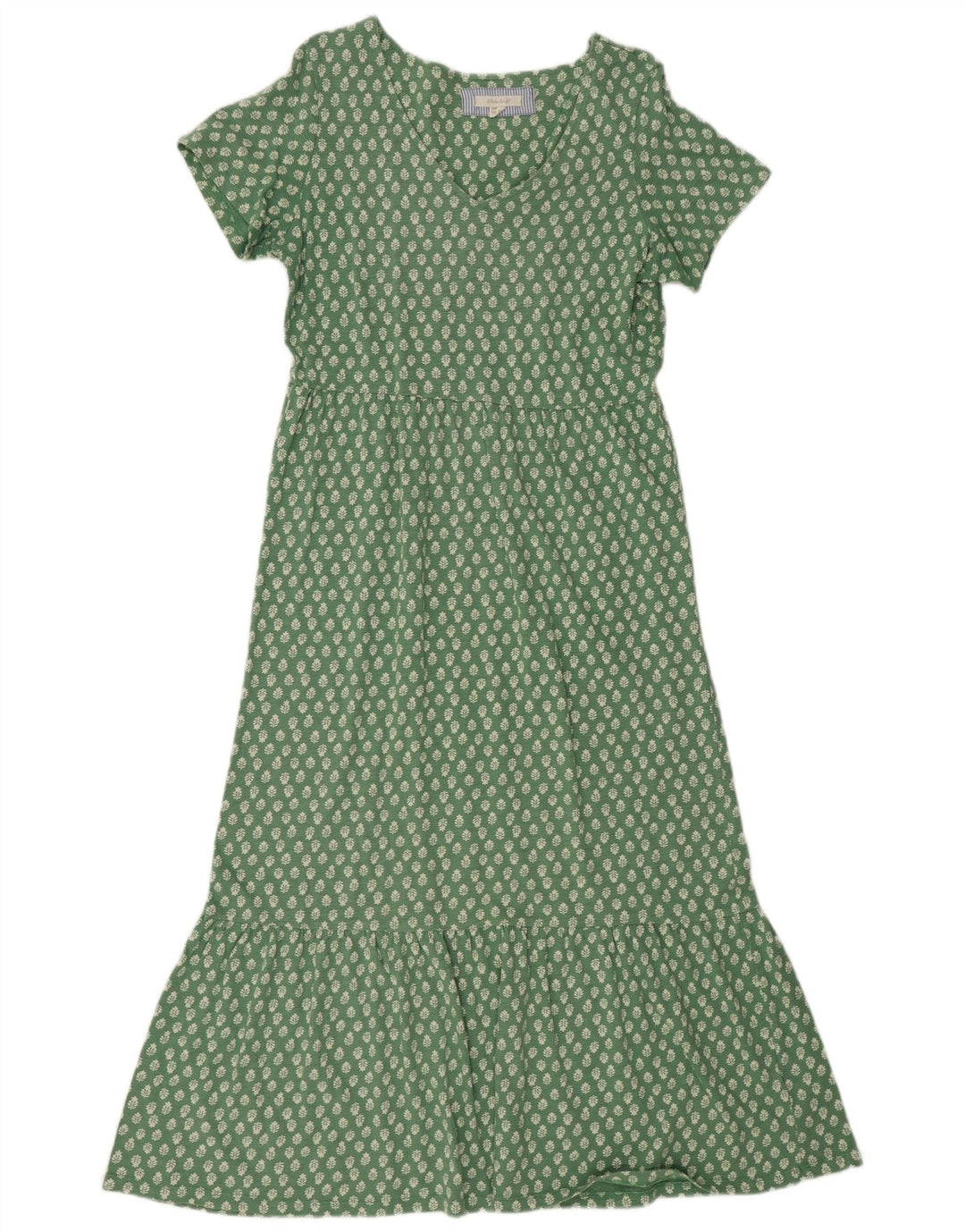 Vestido largo para mujer de White Stuff, talla 48, algodón verde medio con estampado floral