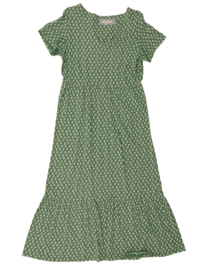 Vestido largo para mujer de White Stuff, talla 48, algodón verde medio con estampado floral