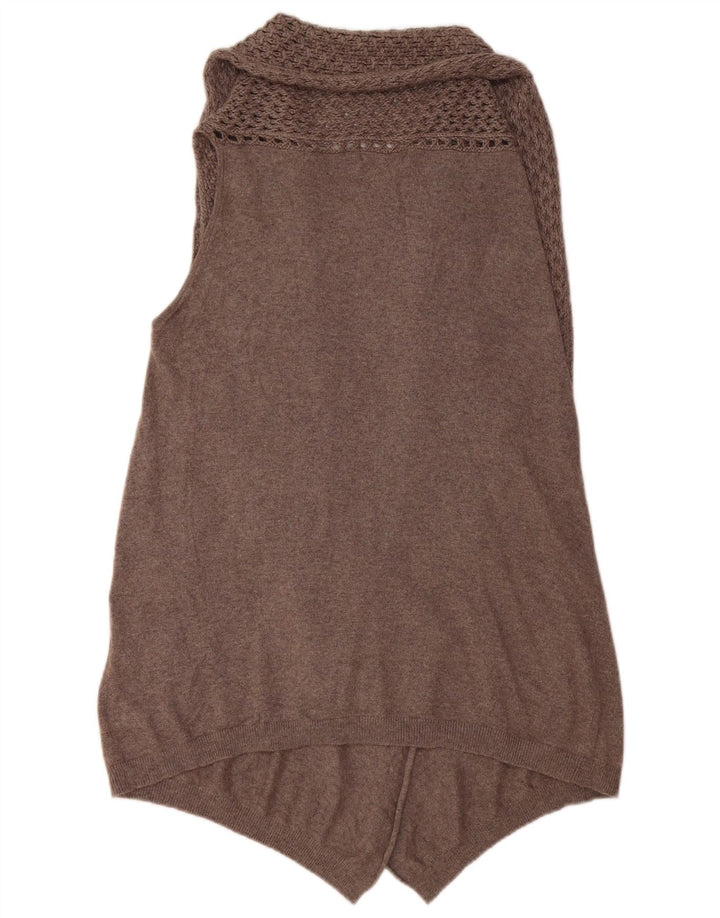 MARKS & SPENCER Suéter tipo cárdigan asimétrico para mujer Reino Unido 46 Gris grande