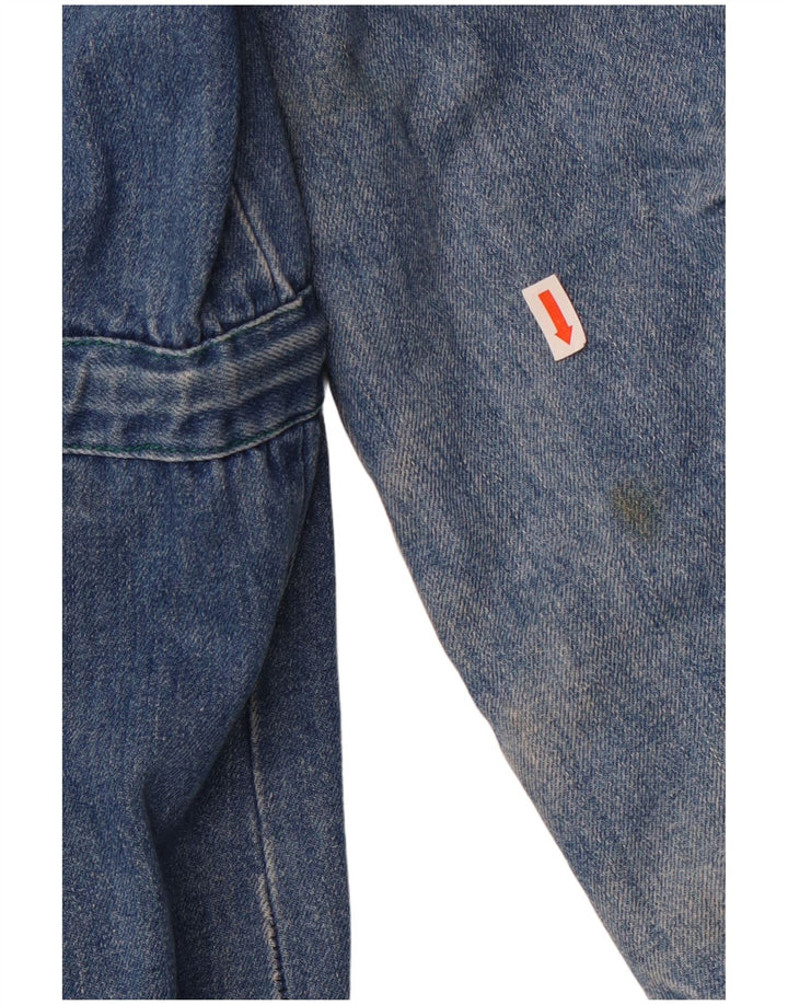 Vintage mujer Sherpa chaqueta de mezclilla Reino Unido 14 azul grande