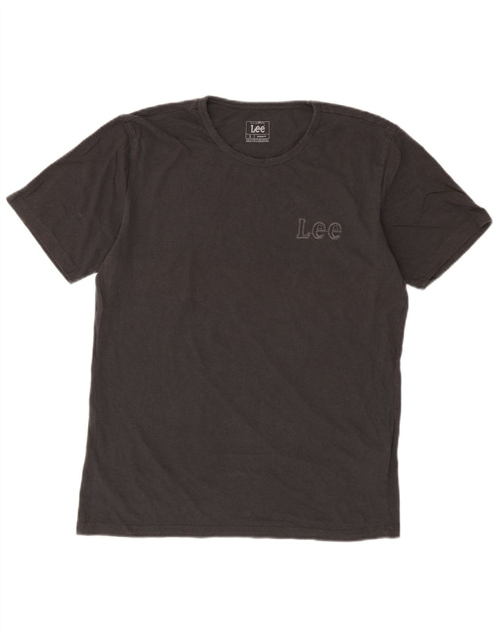 Lee Camiseta Regular Fit Para Hombre Top Pequeño De Algodón Gris