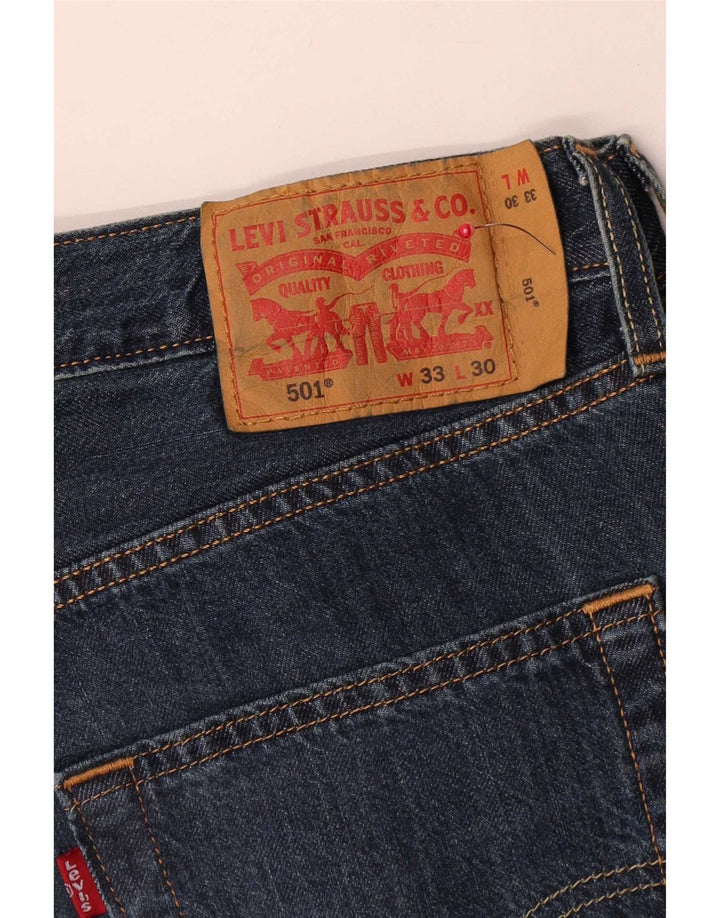 Levi's Hombre 501 Vaqueros Rectos W33 L30 Algodón Azul