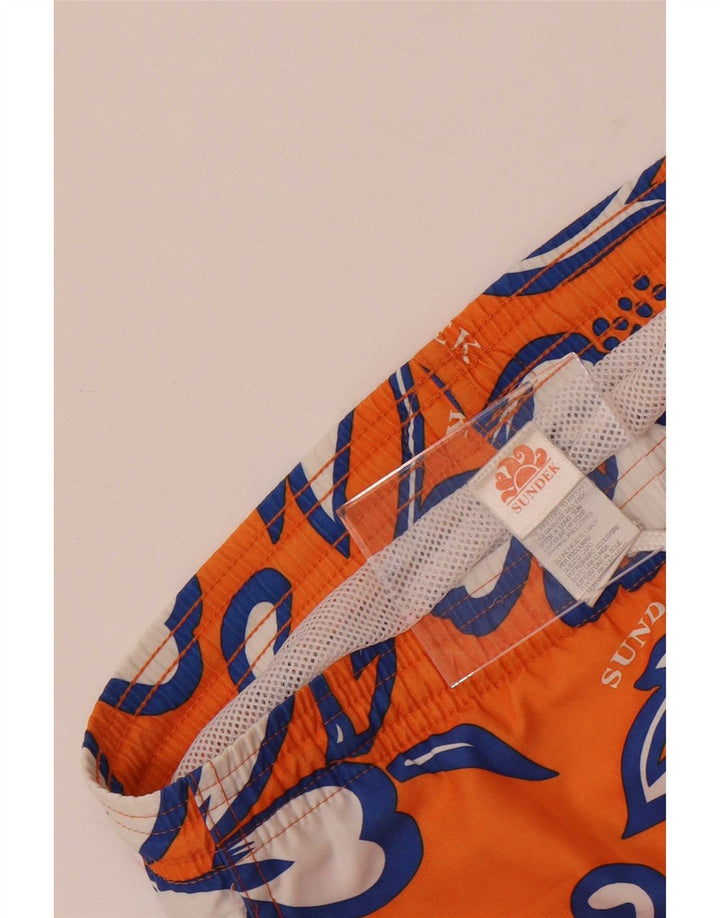 Sundek Bañador con estampado gráfico para hombre Poliéster floral naranja medio