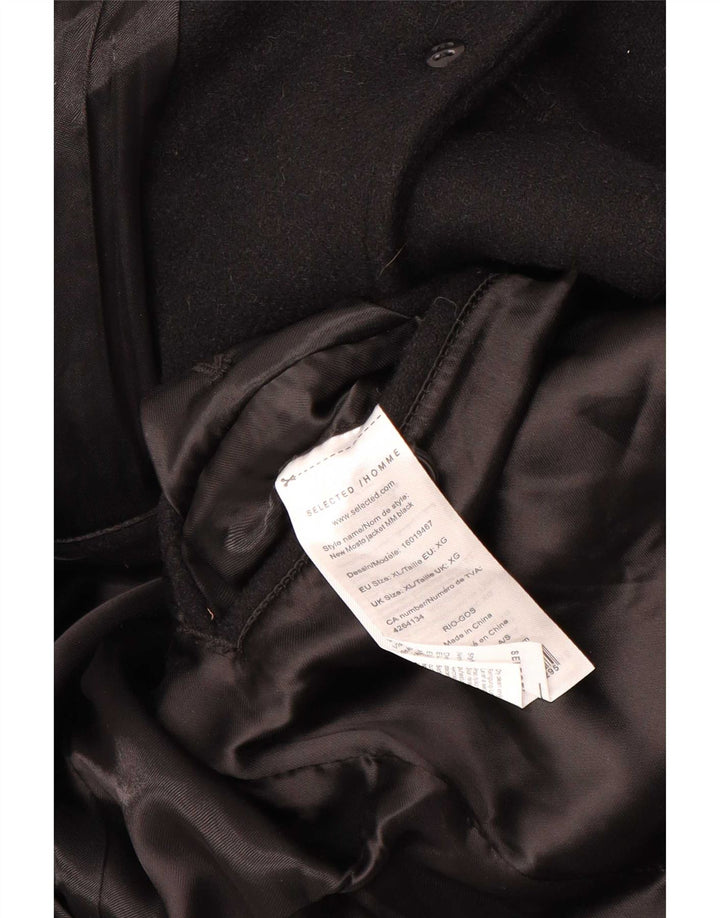 Abrigo para hombre de Selected Homme ES 42 XL Lana negra