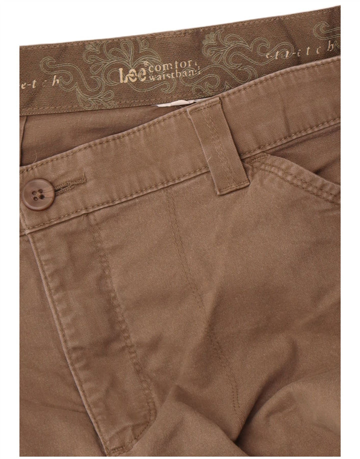 Pantalones Cargo Rectos Lee Mujer W31 L28 Marrón