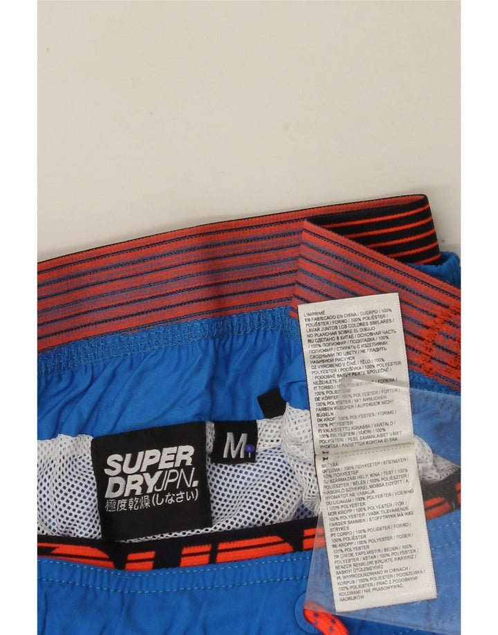 SUPERDRY Hombre Bañador con estampado gráfico Poliéster azul medio