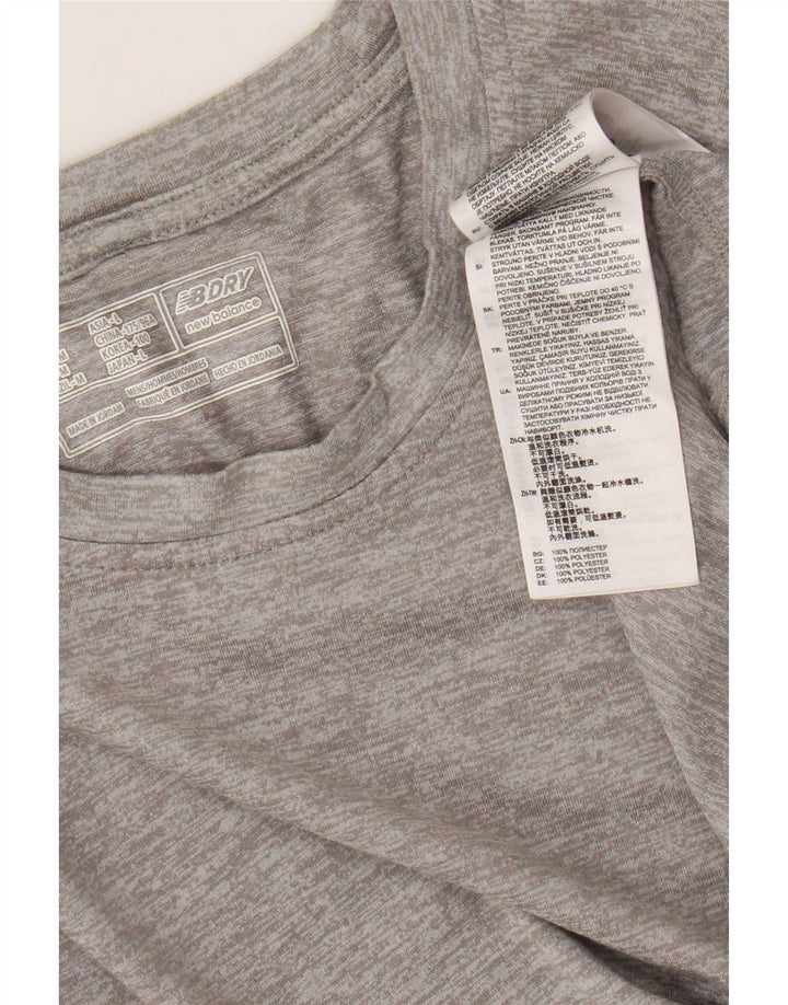 Camiseta New Balance Hombre Top Gris Medio Poliéster
