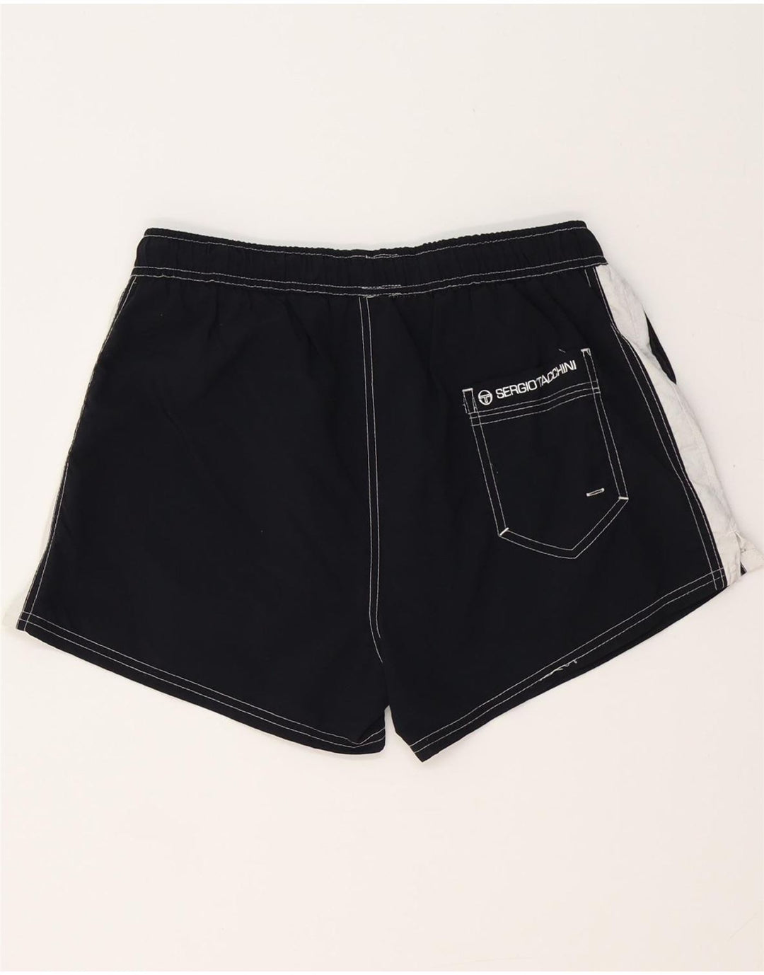 SERGIO TACCHINI Bañador tipo shorts para hombre Large Negro Colorblock Poliéster