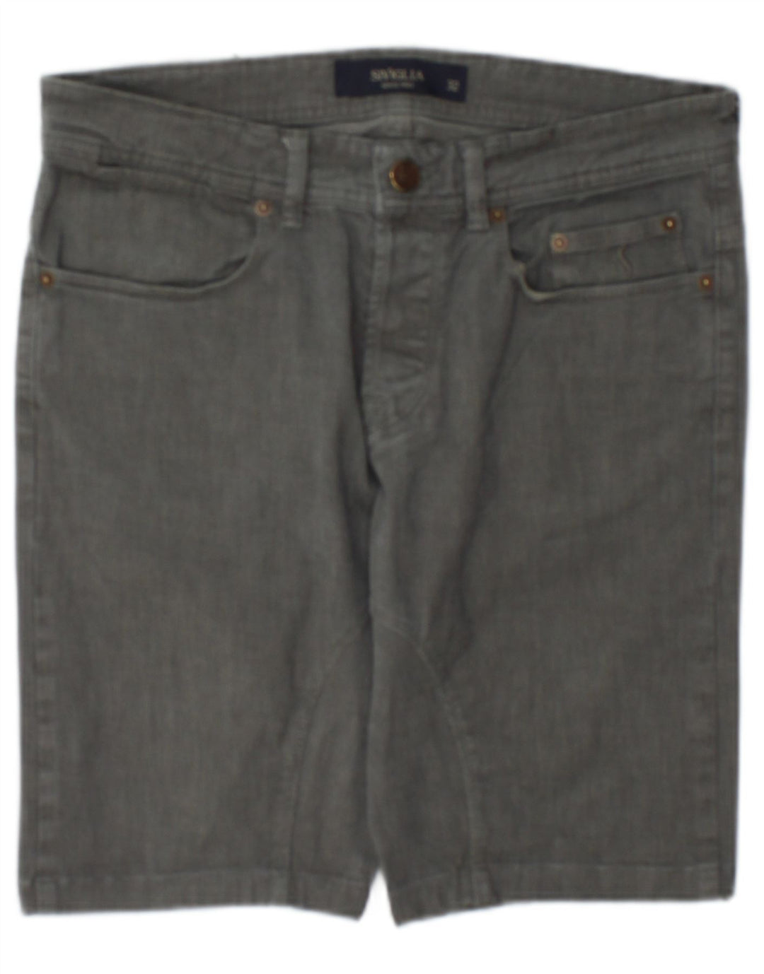 SIVIGLIA Pantalones cortos casuales para hombre W32 Algodón gris medio