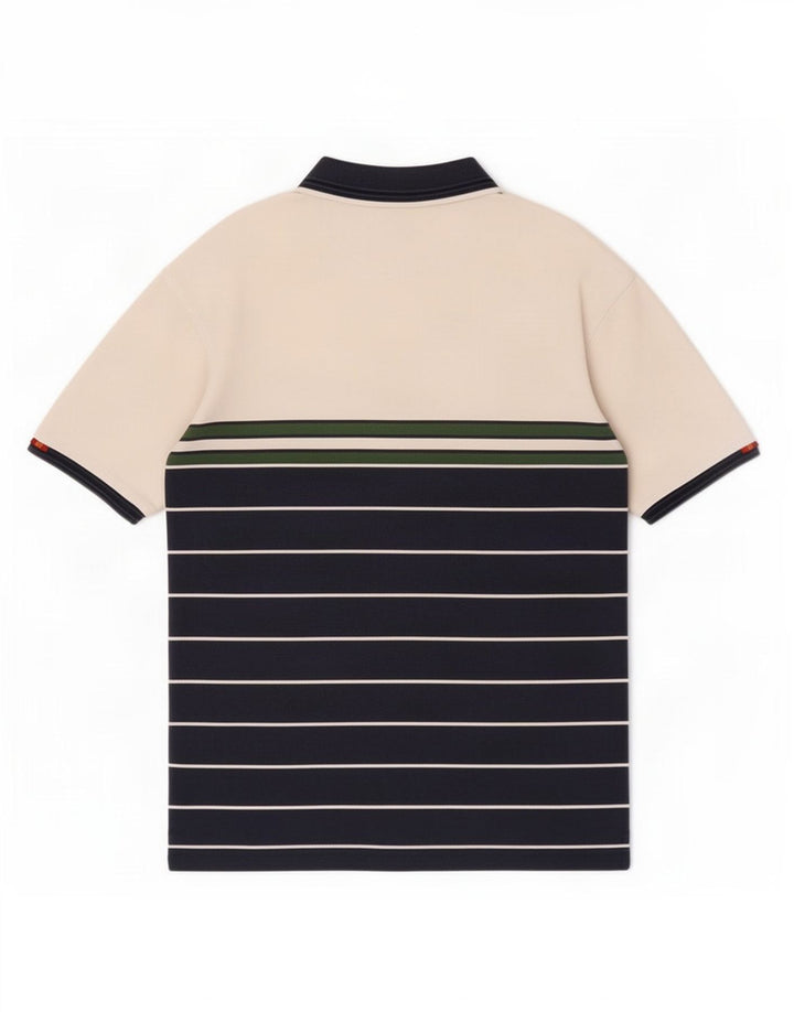 Polo Ellesse Hombre De Algodón A Rayas Azul Marino Medio