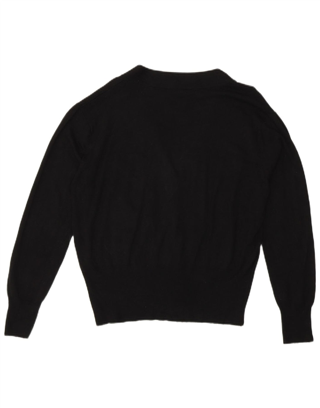 Zara Mujer Cárdigan Suéter UK 44 Medio Viscosa Negra