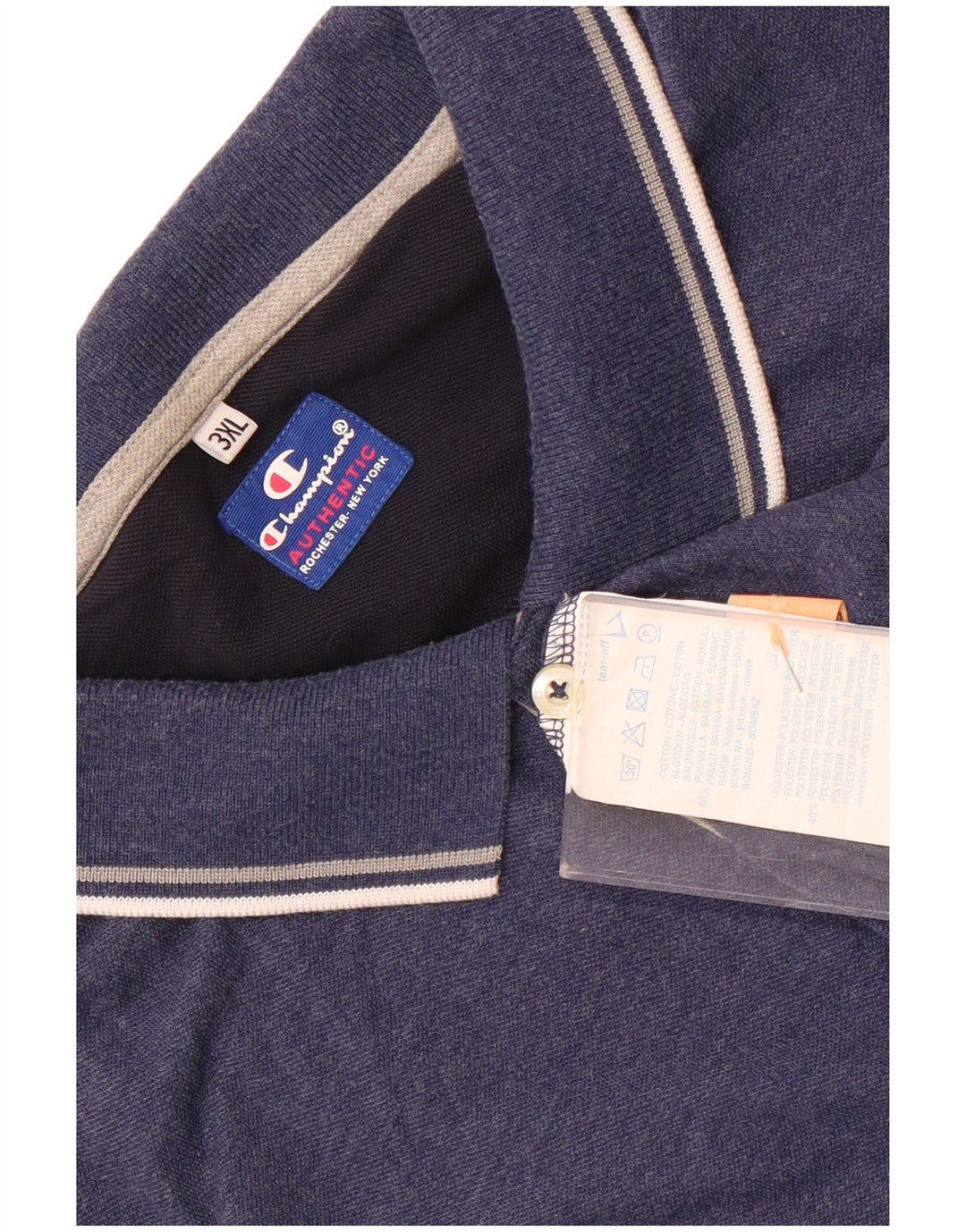 Champion Polo Hombre 3XL Azul Marino Algodón