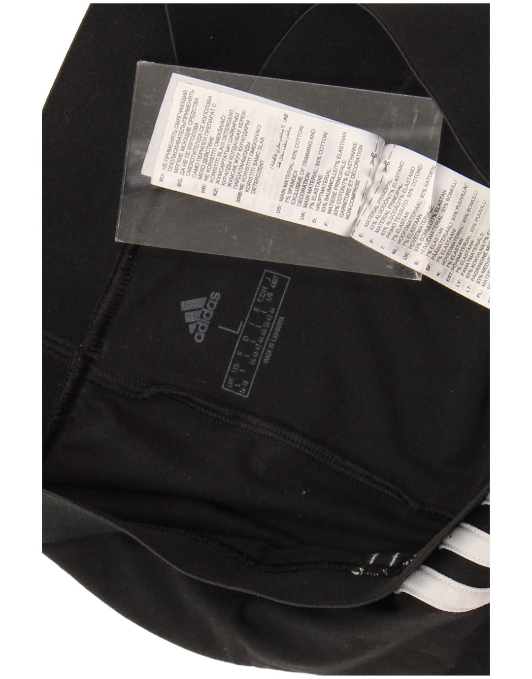 Leggings ADIDAS Mujer UK 16/18 Grande Negro Algodón