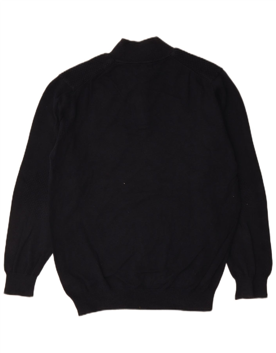 Massimo Dutti Jersey Hombre con Cuello Botones XL Azul Marino Algodón