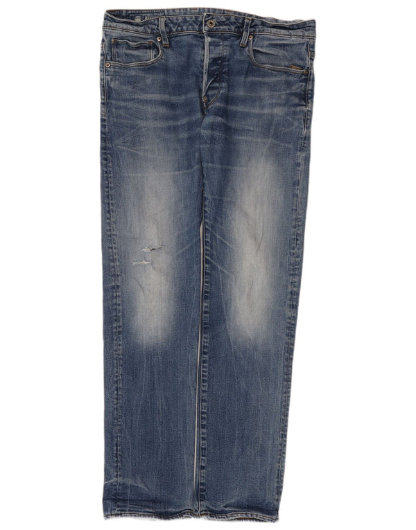 Vaqueros rectos para hombre G-Star W34 L34 Algodón azul