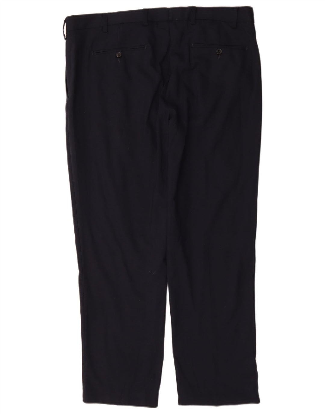 Marks & Spencer Pantalón de traje de corte regular para hombre W38 L29 Lana azul marino
